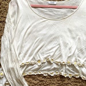 Daisy Long Sleeve Crop Top